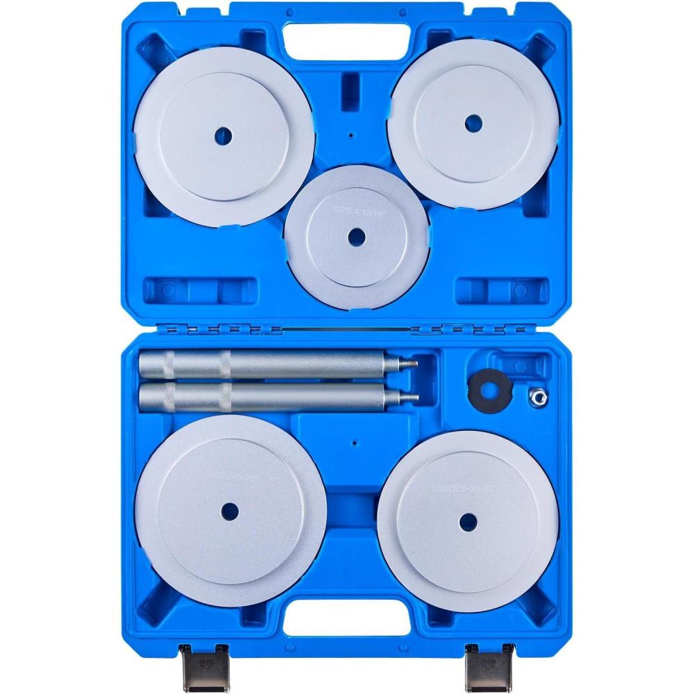 image:imageVEVOR Bearing Press Kit 43 Pcs Bearing Race and Seal Driver Set with 39 Bushings amp Handle Shafts Bushing Driver Tool Set Heavy Duty Aluminum Alloy Removal Installation Tool Kit with Storage Casetruck hub seal install kit