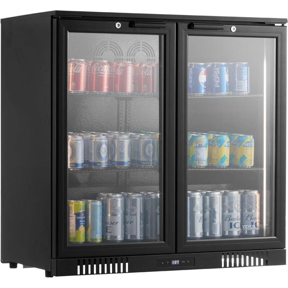 image:imageVEVOR Beverage Refrigerator Cooler 154 Can Beverage Fridge Mini Fridge with Glass Door Adjustable Shelves Digital Temperature Control Builtin amp Freestanding Soda Beer Fridge for Home Office Bar246 Can
