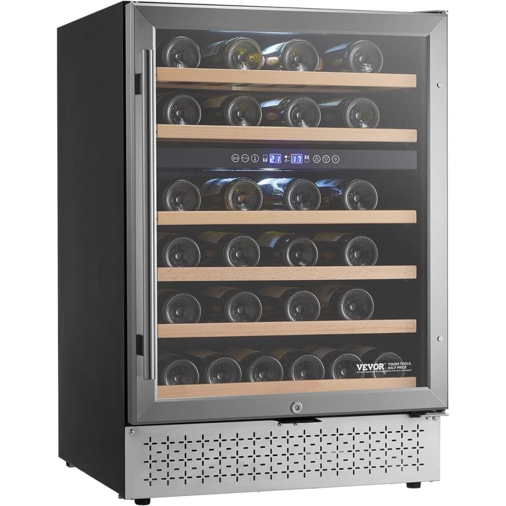 image:imageVEVOR Beverage Refrigerator Cooler 154 Can Beverage Fridge Mini Fridge with Glass Door Adjustable Shelves Digital Temperature Control Builtin amp Freestanding Soda Beer Fridge for Home Office Bar46 Bottle