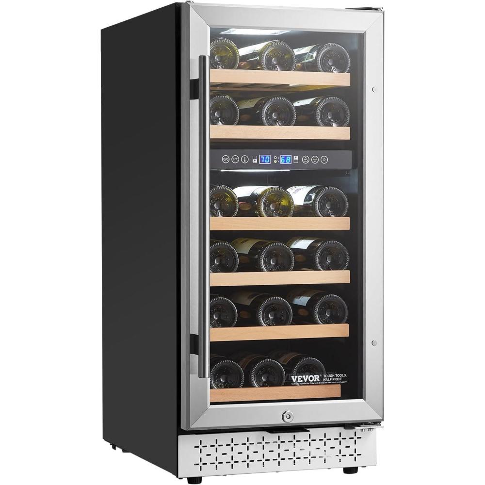 image:imageVEVOR Beverage Refrigerator Cooler 154 Can Beverage Fridge Mini Fridge with Glass Door Adjustable Shelves Digital Temperature Control Builtin amp Freestanding Soda Beer Fridge for Home Office Bar28 Bottle