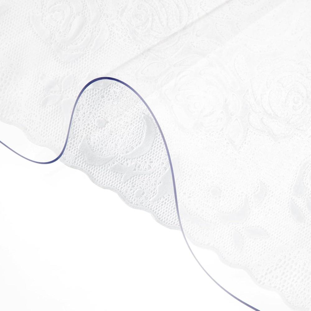 image:imageVEVOR Clear Table Cover Protector 48 inch1230 mm Round Table Cover 15 mm Thick PVC Plastic Tablecloth Waterproof Desktop Protector for Writing Desk Coffee Table Dining Room Table36 x 60 Rectangular
