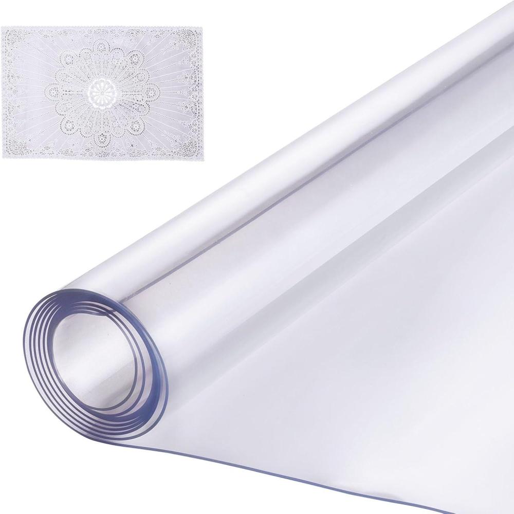 image:imageVEVOR Clear Table Cover Protector 48 inch1230 mm Round Table Cover 15 mm Thick PVC Plastic Tablecloth Waterproof Desktop Protector for Writing Desk Coffee Table Dining Room Table48 x 48 Square