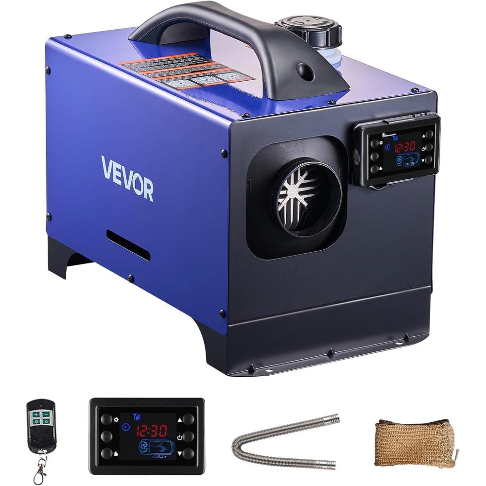 image:imageVEVOR Diesel Heater 8KW DC 12V24V All in One Portable Diesel Air Heater with Remote Control and LCD Display Fast Heating Low Noise 13 Gal Fuel Tank for Vehicles RVs Vans Tractors and TrucksAll in oneW