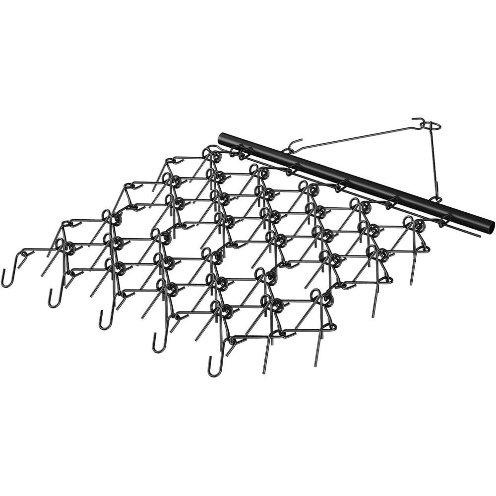 image:imageVEVOR Drag Harrow 4 x 5 ft Chain Harrow Made from Q235 Steel UTV Tractor Attachments for Landscape Leveling or Sod Prepping Durable Harrow Rake for Gravel Driveway Farm Field Garden Black4x4