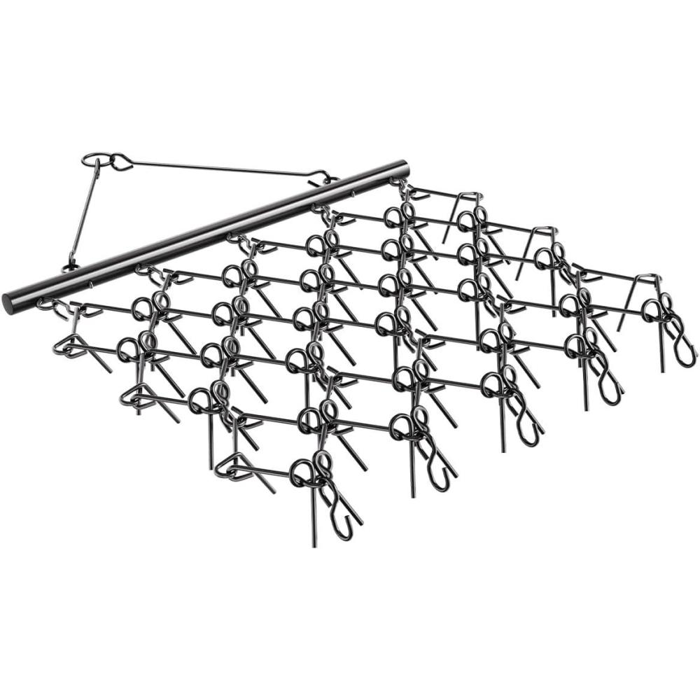 image:imageVEVOR Drag Harrow 4 x 5 ft Chain Harrow  Made from Q235 Steel UTV Tractor Attachments for Landscape Leveling or Sod Prepping Durable Harrow Rake for Gravel Driveway Farm Field Garden Black58x48