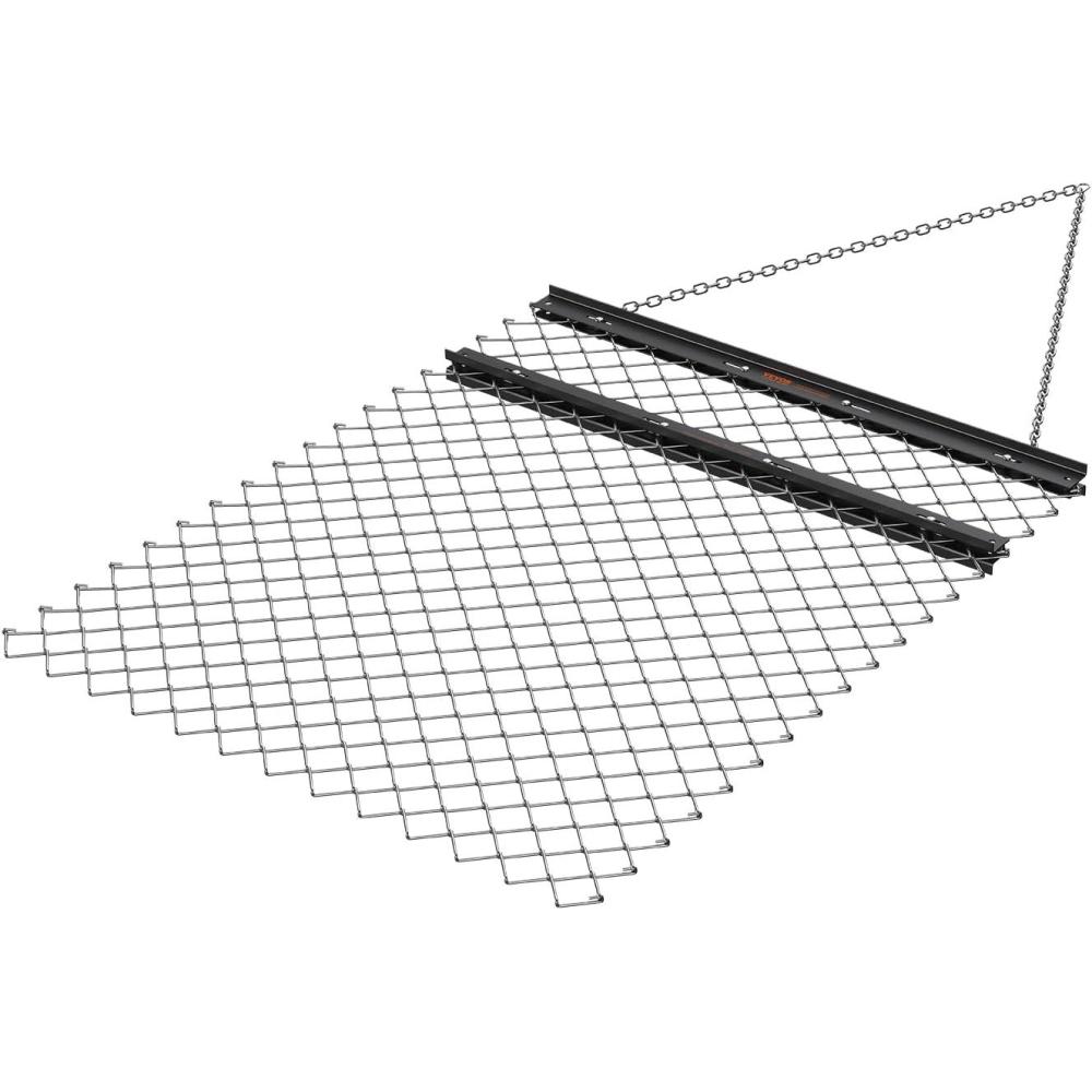 image:imageVEVOR Drag Harrow 4 x 5 ft Chain Harrow Made from Q235 Steel UTV Tractor Attachments for Landscape Leveling or Sod Prepping Durable Harrow Rake for Gravel Driveway Farm Field Garden Black4 x 5