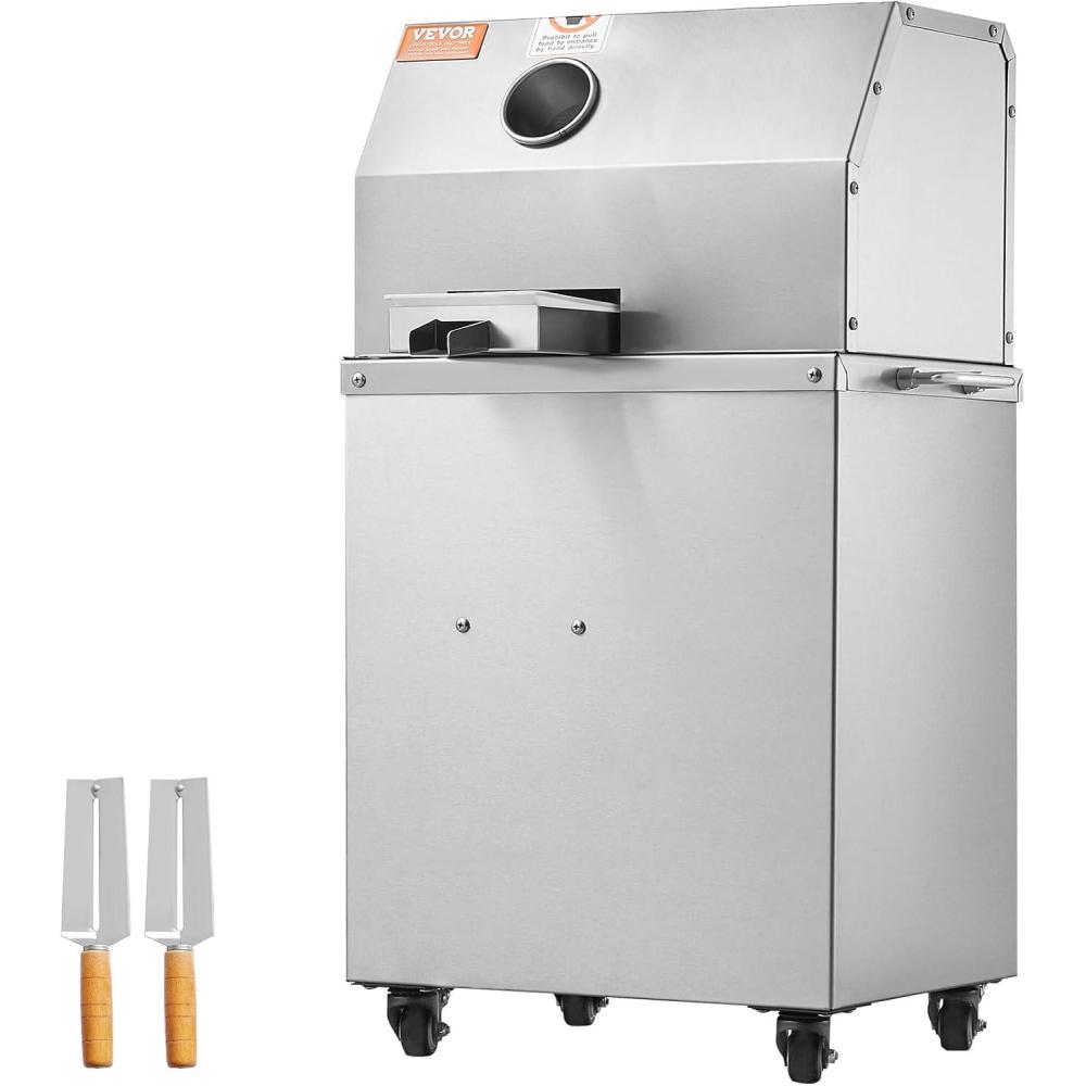 image:imageVEVOR Electric Sugar Cane Juicer 800W Sugarcane Juicer Machine with 661LBSH High Output 4 Stainless Steel Roller Auto Roller Pressure Adjustment Sugarcane Juice Press Extractor for HomeCommercial800W 3 Rollers