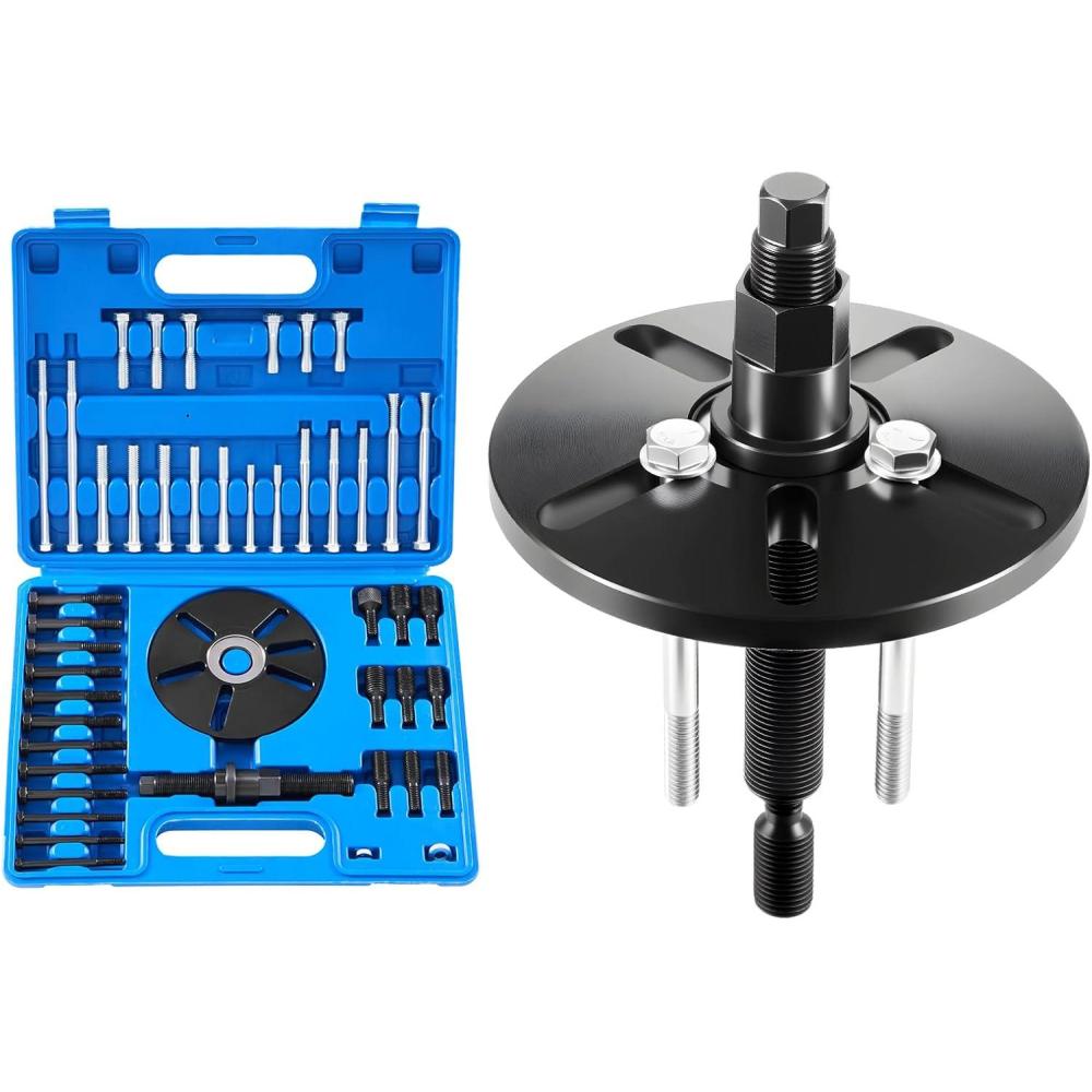 image:imageVEVOR Harmonic Balancer Puller Removal amp Install Tool Kit AllSteel Harmonic Balancer Installer Set Tool Kit for Removing and Installing of Balancers Flywheels Crankshaft Pulleys Steering Wheelsharmonic balancer puller installer set