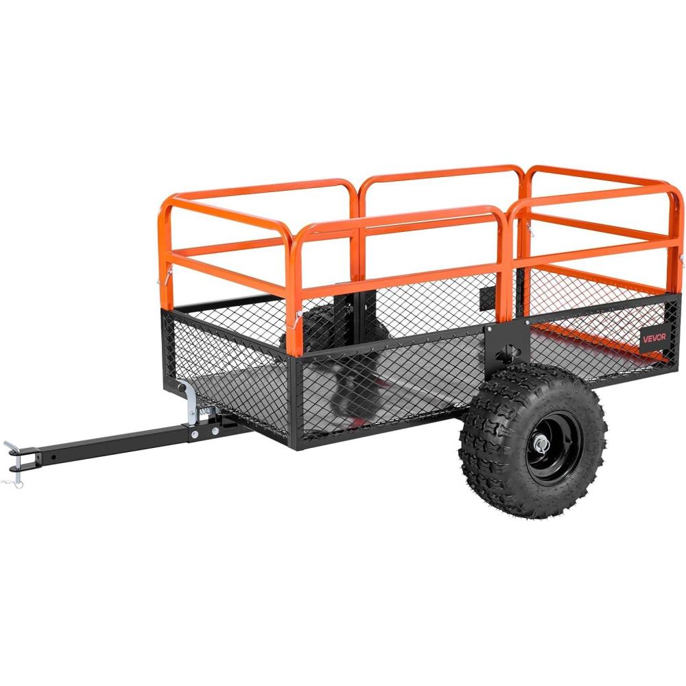 image:imageVEVOR Heavy Duty ATV Trailer Steel Dump Cart 750 lbs 15 Cubic Feet Garden Utility Trailer Yard Trailers with Removable Sides for Riding Lawn Mower Tractor1800Lbs28cuft