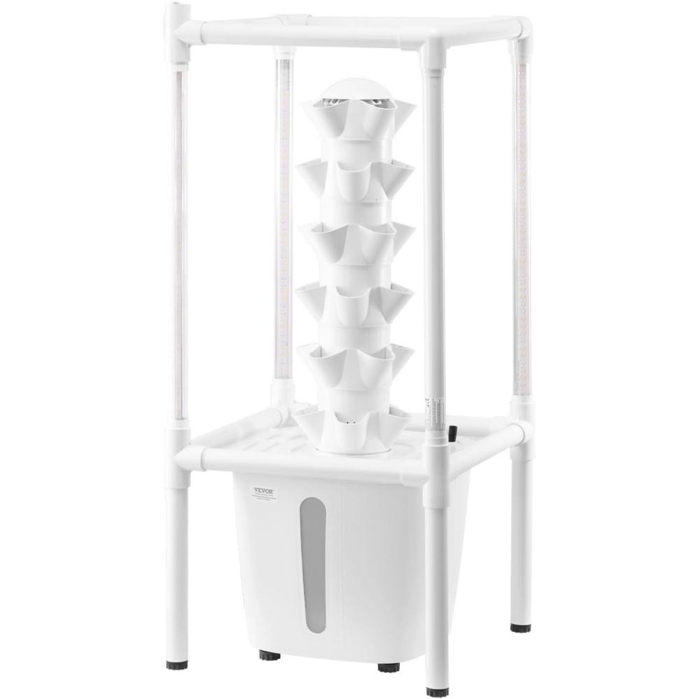 image:imageVEVOR Hydroponic Growing System with Grow Light 30 Pods Vertical 6 Tiers Hydroponic Tower Home Hydronic Garden with Water Pump Plants Germination Kit for Indoor Herbs Fruits and Vegetables6 Tiers30 PodsWith Grow Light