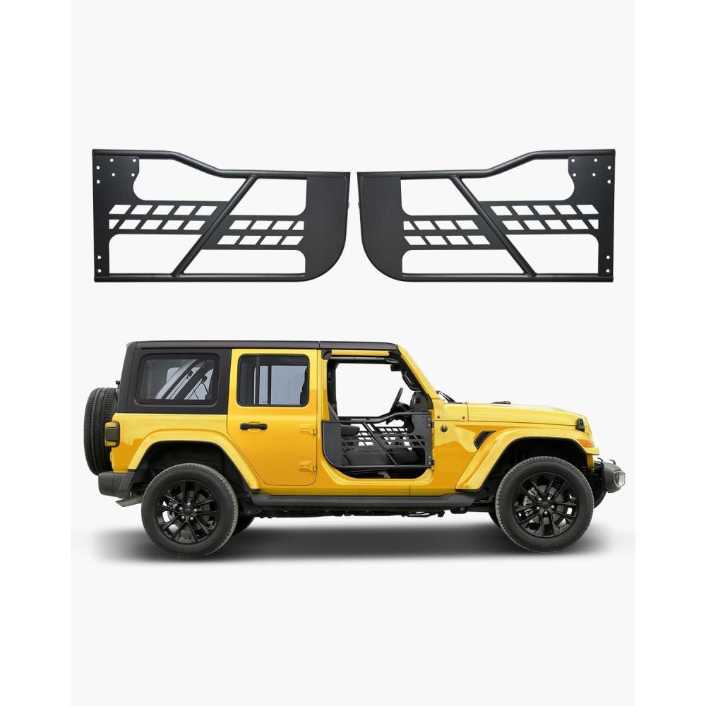 image:imageVEVOR Jeep Tube Doors 2Door Hunting Style Jeep Tubular Door with HeavyDuty Hinges amp OE Latch Jeep Doors with Rubber Pads amp Toughened Steel Tube Fit for 20072018 Jeep Wrangler JK