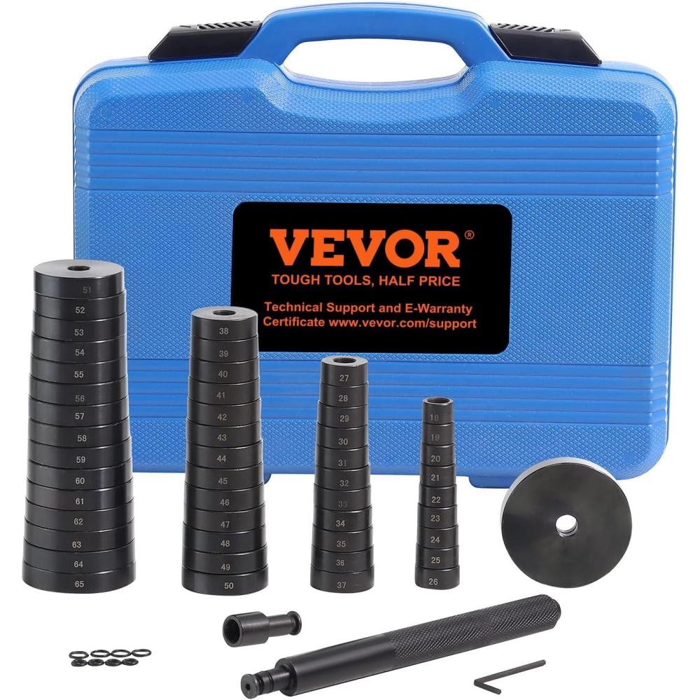 image:imageVEVOR Motorcycle Fork Seal Driver Tool Kit for 35mm50mm AdjustableUniversal Bike Bearing Race and Seal Driver Tool Set 14pcs52 Piece