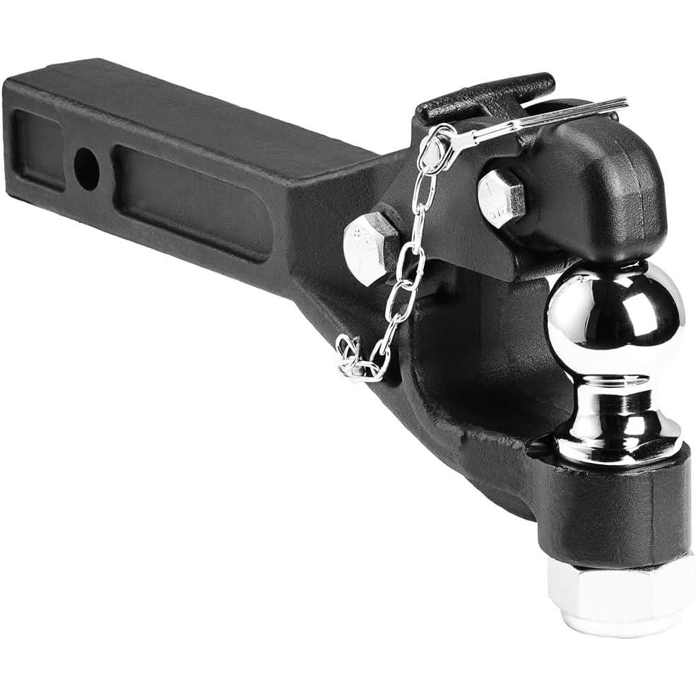 image:imageVEVOR Pintle Hook 20000 lbs Towing Capacity Pintle Hitch Receiver for 2inch Hitch Hook Military Receiver Fits 25 to 3inch Lunette Ring 156inch Length Black Powder Coat for Various Trailers2 in Ball  16000 lbs