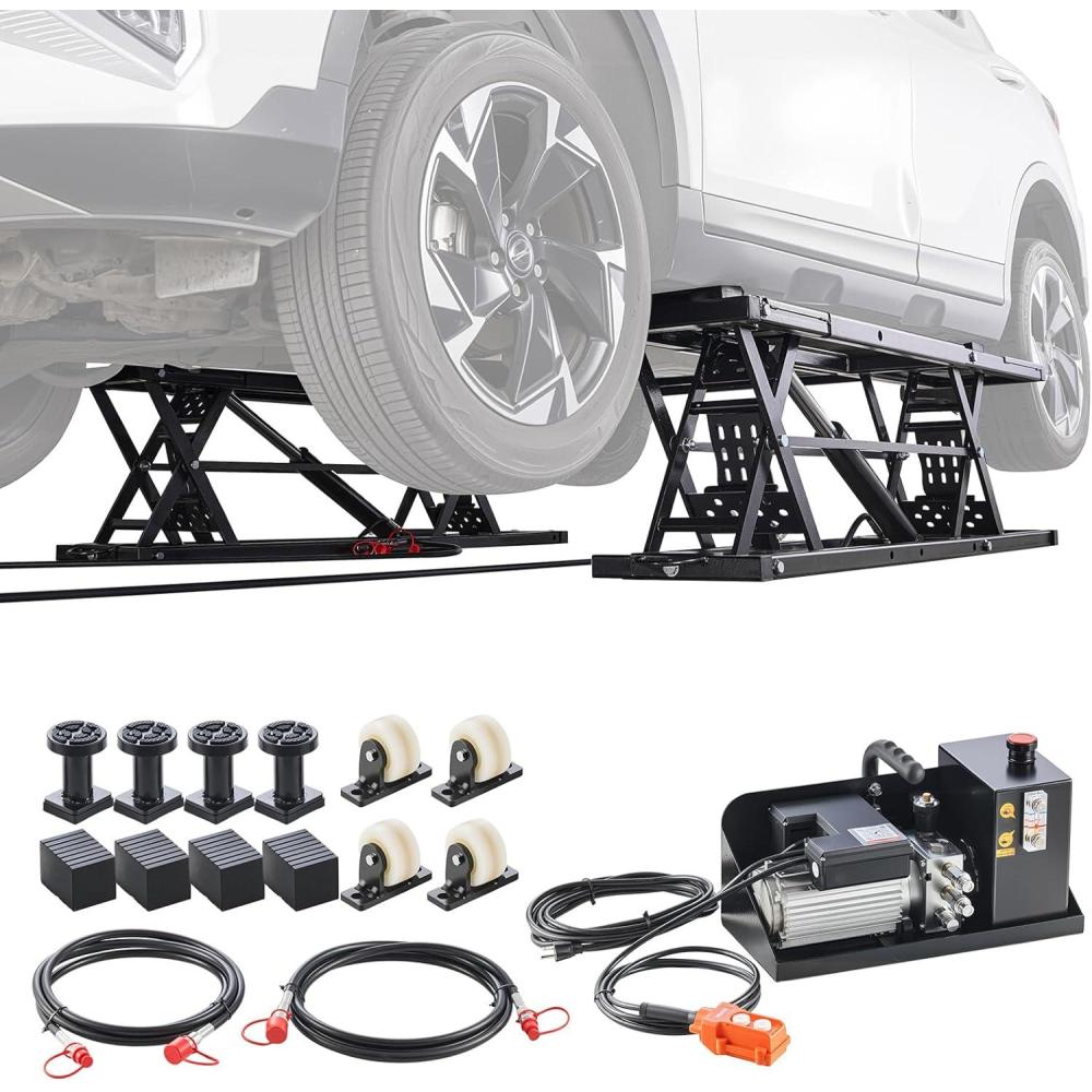 image:imageVEVOR Portable Car Lift  7000 LBS Capacity 268 Max Height HeavyDuty Carbon Steel Truck Lift with 120V Power Unit9000 lbs