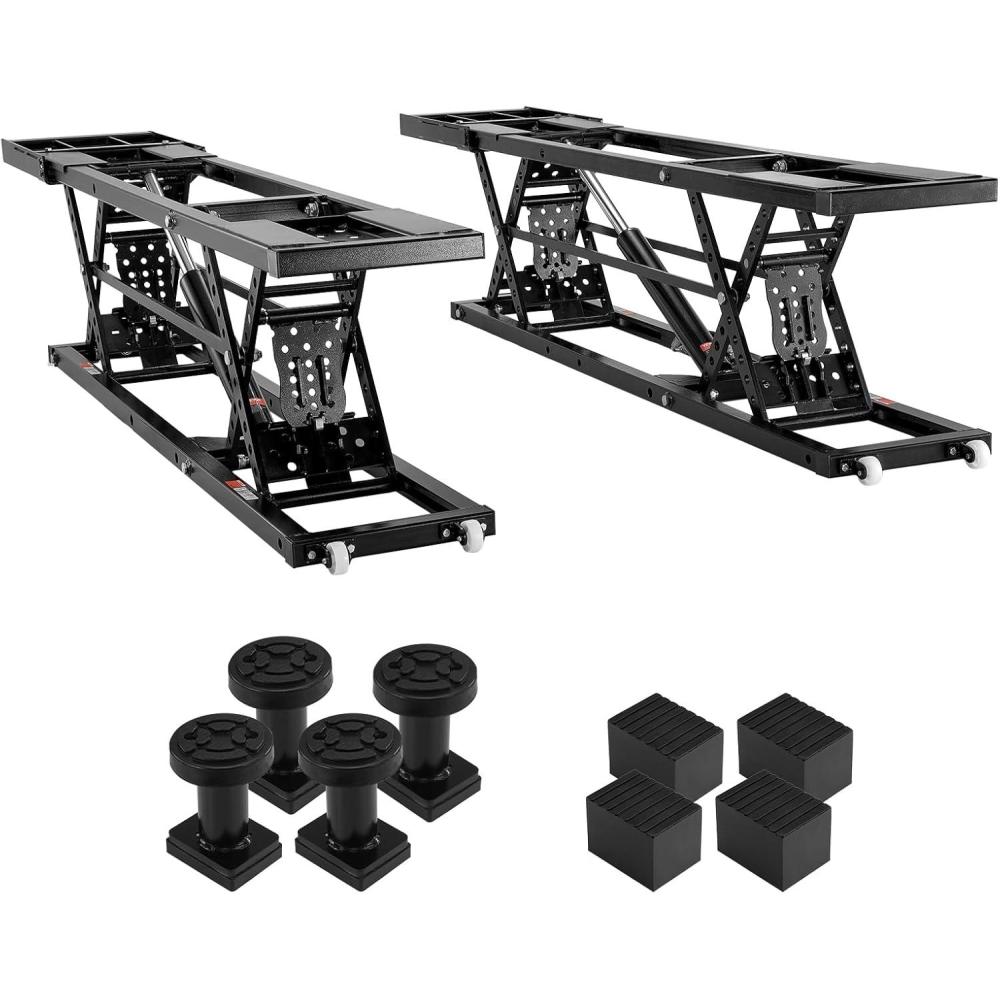 image:imageVEVOR Portable Car Lift 7000 LBS Capacity 268 Max Height HeavyDuty Carbon Steel Truck Lift with 120V Power Unit