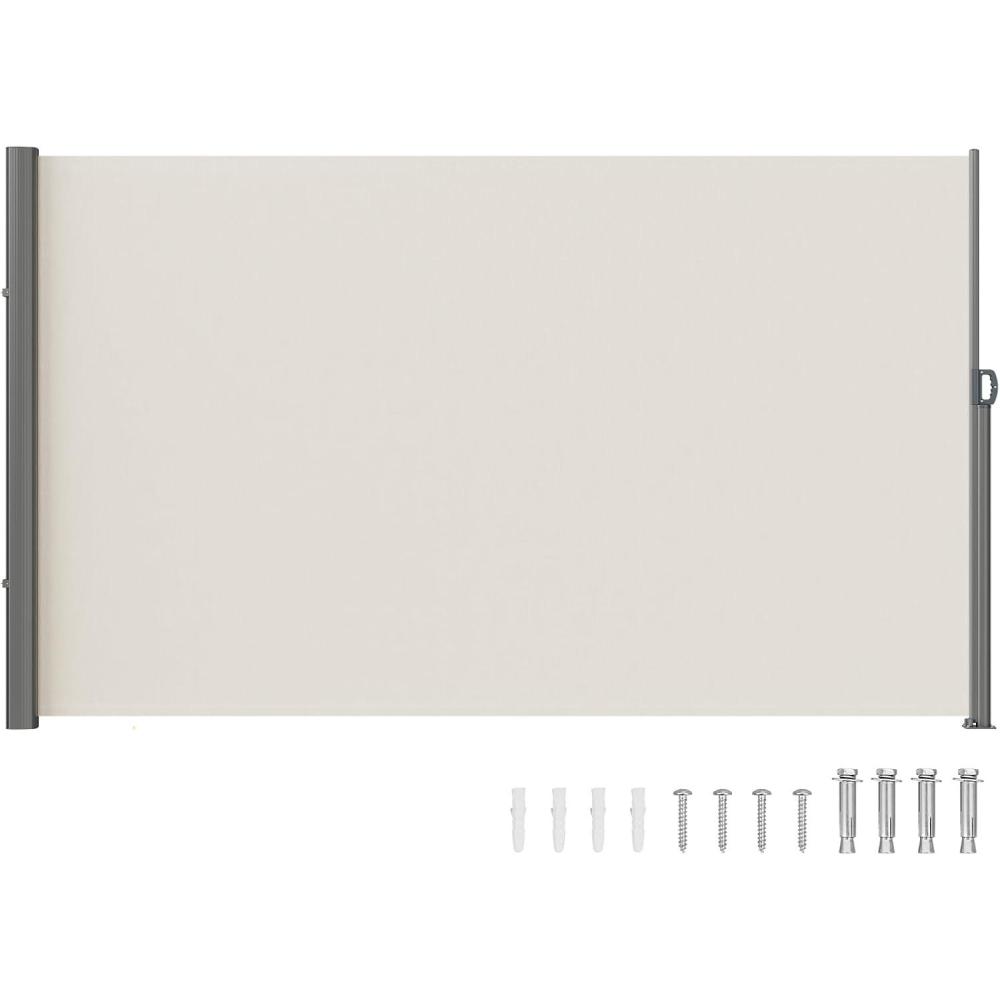 image:imageVEVOR Retractable Side Awning UV 50 71x236 Rugged Full Aluminum RustProof Side Awning Patio Sunshine Privacy Divider 280 g Thicken Wind Screen for Courtyard Roof Terraces Pools BeigeBeige