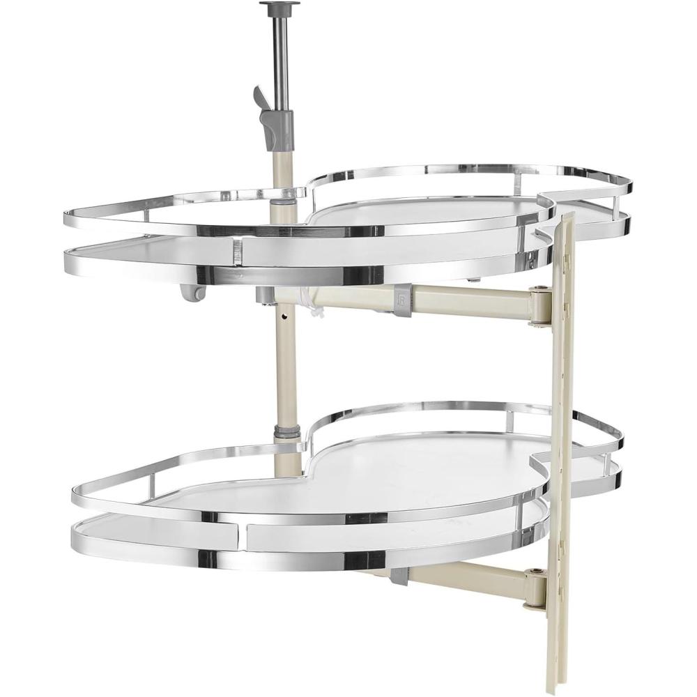image:imageVEVOR Swing Left Blind Corner Cabinet Pull Out Organizer for 36 inch Width Blind Cabinet 2 Tier Height Adjustable Swing Tray Soft Close Kitchen Cloud Blind Organizer Left Open2 Tier Right Open