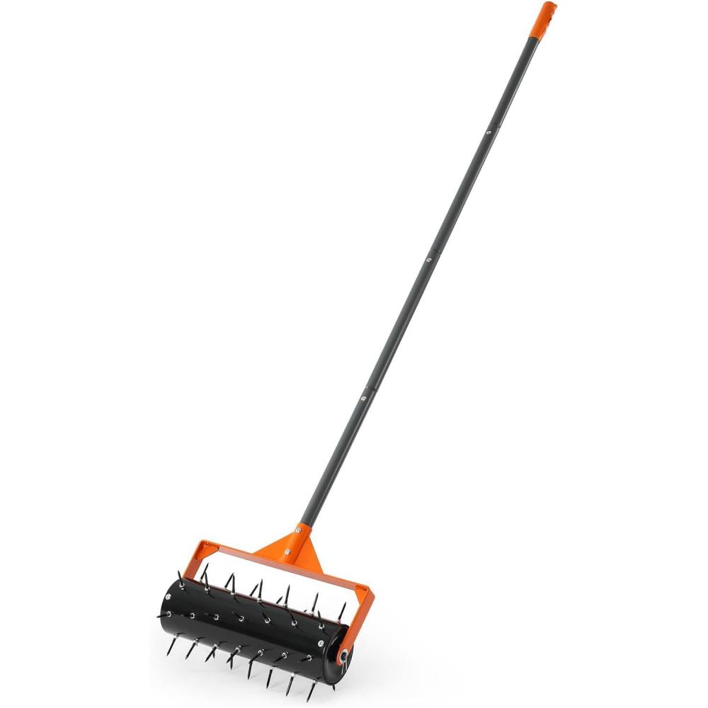 image:imageVEVOR Tow Behind Plug Aerator 40Inch Tow Behind Lawn Plug Aerator with Universal Hitch Pull Behind Aerator with Iron Spikes Alternately Arranged Lawn Aerator Tow Behind for Gardens Lawns FarmsRolling