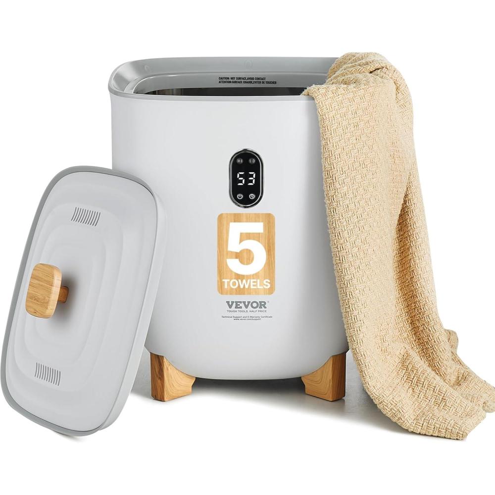 image:imageVEVOR Towel Warmers for Bathroom 35 L Towel Warmer BucketTowel Dryer with Auto Shut Off for Spa Fits up to 6 Oversized Towels Blankets Clothes Bathrobes PJs and MoreGray