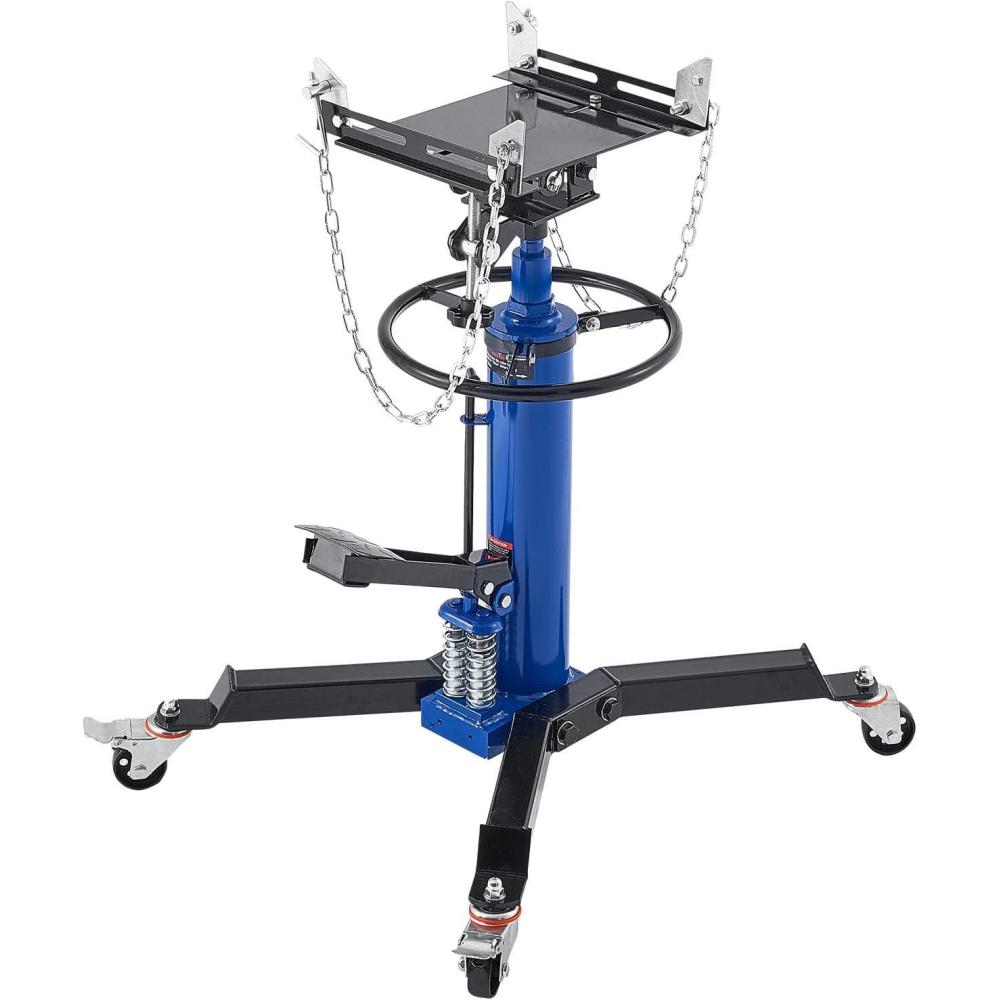 image:imageVEVOR Transmission Jack 3367 High Lift 1100 lbs Hydraulic Telescoping Transmission Jack 2Stage Transmission Stand 12 Ton Capacity with Foot Pedal 360 Swivel Wheel GarageShop Lift Hoist2Stage 1322 LBS