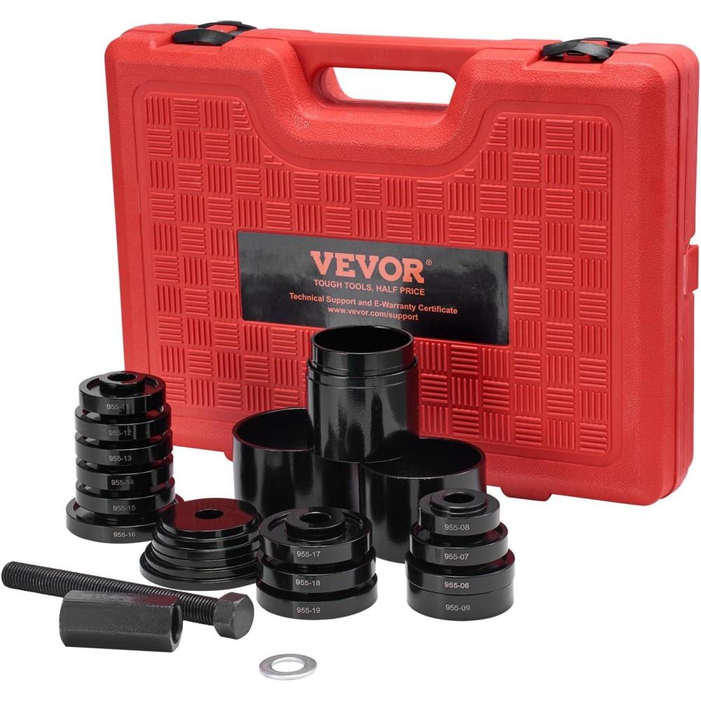 image:imageVEVOR Wheel Bearing Press Kit 23 pcs FWD Bearing Puller Tools for Front Wheel Drive Bearing Removal and Installation Wheel Bearing Tool with Sliding Screws Bushings Sleeve Plates Storage Case