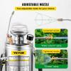Happybuy 3 Gallon Stainless Steel Sprayer, 20″ Wand & 3FT Reinforced Hose, Hand Pump Sprayer with Pressure Gauge, Safety Valve & Adjustable Nozzle, Weed Sprayers for Lawn, Gardening & Sanitizing(1 Gallon)