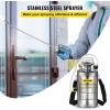Happybuy 3 Gallon Stainless Steel Sprayer, 20″ Wand & 3FT Reinforced Hose, Hand Pump Sprayer with Pressure Gauge, Safety Valve & Adjustable Nozzle, Weed Sprayers for Lawn, Gardening & Sanitizing(1.5 Gallon)