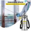 Happybuy 3 Gallon Stainless Steel Sprayer, 20″ Wand & 3FT Reinforced Hose, Hand Pump Sprayer with Pressure Gauge, Safety Valve & Adjustable Nozzle, Weed Sprayers for Lawn, Gardening & Sanitizing(2 Gallon)