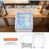 Happybuy 5.4 Cu.ft Commercial Ice Cream Display Case, Gelato Chest Freezer, Sliding Glass Doors, Locking Casters, 2 Wire Baskets, Mobile Deep Freezer, White