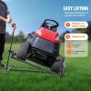 Happybuy Ride on Lawn Mower Lift Jack, 880 Lbs Weight Capacity, Telescopic Maintenance Jack with Crank Handle & Power Tool Handle, Black