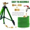 Impact Sprinkler on Tripod Base, Tripod Sprinklers with Brass Head, 360 Degree Large Area Irrigation with Extension Legs Flip Locks, Heavy Duty 3/4″ Connector for Lawn Yard Garden(1)