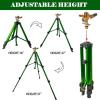 Impact Sprinkler on Tripod Base, Tripod Sprinklers with Brass Head, 360 Degree Large Area Irrigation with Extension Legs Flip Locks, Heavy Duty 3/4″ Connector for Lawn Yard Garden(2)