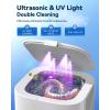 Ultrasonic Retainer Cleaner, Phniti 48kHz Professional Ultrasonic Cleaner Machine for Retainers, Jewelry, Dentures, Mouth Guard, Aligner, Toothbrush Heads, 13OZ Portable Dental Cleaning-White