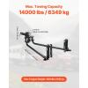 VEOVR Weight Distribution Hitch, 1,000 lbs Weight Distributing Hitches Kit with Sway Control for Trailer, 2-in Solid Steel Shank, 2-5/16 in Alloy Steel Ball, Powder Coated Load Leveling Hitch, Black(1400lbs)