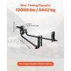VEOVR Weight Distribution Hitch, 1,000 lbs Weight Distributing Hitches Kit with Sway Control for Trailer, 2-in Solid Steel Shank, 2-5/16 in Alloy Steel Ball, Powder Coated Load Leveling Hitch, Black(1200lbs)