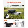 VEVOR 10 Mil Plastic Sheeting Heavy Duty 10′ x 100′, Thick Plastic Sheeting Roll, Plastic Drop Cloth Painters Tarp, Polyethylene Covering for Crawl Space Vapor Barrier, Multi-Purpose, Black(Black/White)