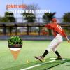 VEVOR 10x3ft Softball/Baseball Pitching Mat with Rubber Mound – Anti-Fade Turf & Anti-Slip Foam Backing, Portable Fastpitch Training Aid for Indoor/Outdoor Practice (Red/Green)(Green)