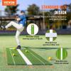 VEVOR 10x3ft Softball/Baseball Pitching Mat with Rubber Mound – Anti-Fade Turf & Anti-Slip Foam Backing, Portable Fastpitch Training Aid for Indoor/Outdoor Practice (Red/Green)(Green)