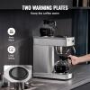 VEVOR 12 Cups Commercial Drip Coffee Maker, Coffee Maker Machine with 3 Glass Carafes and 3 Warmer Plates, Stainless Steel Pour Over Coffee Brewer for Restaurant, Office, Cafe(2 Warmer Plates  Auto Water Intake: No)