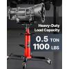 VEVOR 1/2Ton/1100lbs Capacity Hydraulic Transmission Jack, Car & Truck Compatible, 33.5-67 Inch Lift Range, 2-Stage Jack Stand with Foot Pedal, 360 Swivel Wheel, Red(Transmission Jack 1100lbs)