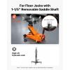VEVOR 1/2Ton/1100lbs Capacity Hydraulic Transmission Jack, Car & Truck Compatible, 33.5-67 Inch Lift Range, 2-Stage Jack Stand with Foot Pedal, 360 Swivel Wheel, Red(Adapter)