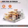 VEVOR 15.5″ Wx21 Dx3.5 H Pull Out Cabinet Organizer, Heavy Duty Slide Out Pantry Shelves, Chrome-Plated Steel Roll Out Drawers, Storage for Home Under Sink, 17″ Wx22 Dx7 H Install Size for Cabinet(12.5″Wx16.5″D)