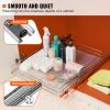 VEVOR 15.5″ Wx21 Dx3.5 H Pull Out Cabinet Organizer, Heavy Duty Slide Out Pantry Shelves, Chrome-Plated Steel Roll Out Drawers, Storage for Home Under Sink, 17″ Wx22 Dx7 H Install Size for Cabinet(21.5″ Wx21″D)