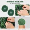 VEVOR 2 Pcs 20” Artificial Plant Topiary Ball, Faux Boxwood Balls with 2 LED Light String, All-Year Green Faux Plant Decorative Balls for Backyard, Balcony,Garden, Wedding and Home Décor(20 Inch-ball)