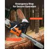 VEVOR 20inch 62CC Gas Powered Chainsaw, 3.8 HP 2 Stroke Engine Gas Power Chainsaws with Non-Slip Handle, Gas Chainsaws with Dual Fuel Tanks, For Wood Cutting, Tree Trimming, and Land Clearing(62CC 20inch)