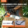 VEVOR 20inch 62CC Gas Powered Chainsaw, 3.8 HP 2 Stroke Engine Gas Power Chainsaws with Non-Slip Handle, Gas Chainsaws with Dual Fuel Tanks, For Wood Cutting, Tree Trimming, and Land Clearing(52CC 18inch)