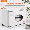 VEVOR 23L Large Capacity Hot Warmers with See Through Window, Two Stainless Steel Racks, Holds up 50-60 Towels, 2-in-1 Quick and All-Round Heating for Facials, SPA, Massage, Salon, White(23L)