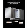 VEVOR 24-Inch Outdoor Beverage Refrigerator, 150 QT Built-in Drink Fridge, 0.56 kWh/Day Energy-Efficient Cooler with 304 Stainless Steel Door, Holds 180 Cans for Outdoor Kitchen, Home Bar, Patio(Single Door Refrigerator)