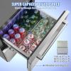 VEVOR 24-Inch Outdoor Beverage Refrigerator, 150 QT Built-in Drink Fridge, 0.56 kWh/Day Energy-Efficient Cooler with 304 Stainless Steel Door, Holds 180 Cans for Outdoor Kitchen, Home Bar, Patio(Freezer & Cool Drawer Refrigerator)