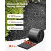 VEVOR 2-Pack Recycled Rubber Mulch Mat 120 x 4.5 in,Permanent Rubber Mulch for Landscaping, Black Mulch Garden Edging Border for Plants,Vegetables & Flower Garden Barrier(140 x 4.5 in)